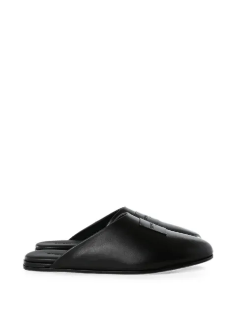 Givenchy logo-patch leather mules Black BE202RE00H