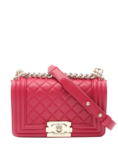 CHANEL Pre-Owned 1991-1994 Small Quilted Lambskin Boy Flap crossbody bag Pink KSI3UHEW0M4AH231