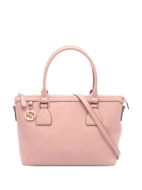 Gucci Pre-Owned 2000-2015 Grained Leather Interlocking G satchel Pink B85PPHUUE4T9GOQ2