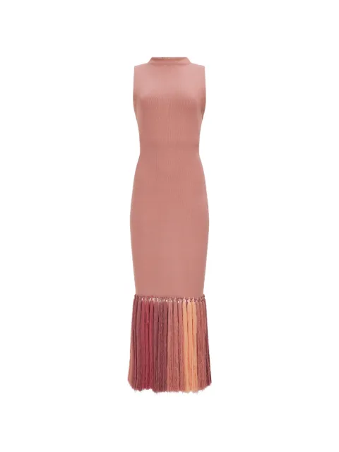 Aje Sofina knit tassel midi dress Pink 26SS5787