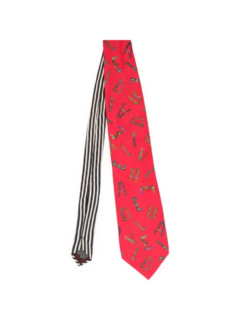 Versace Pre-Owned graphic-print tie Red W246267
