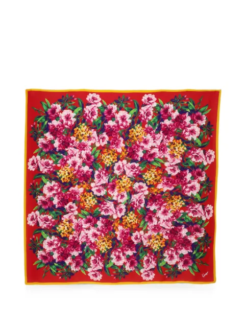 Kenzo Pre-Owned floral-print silk scarf Red W2752669