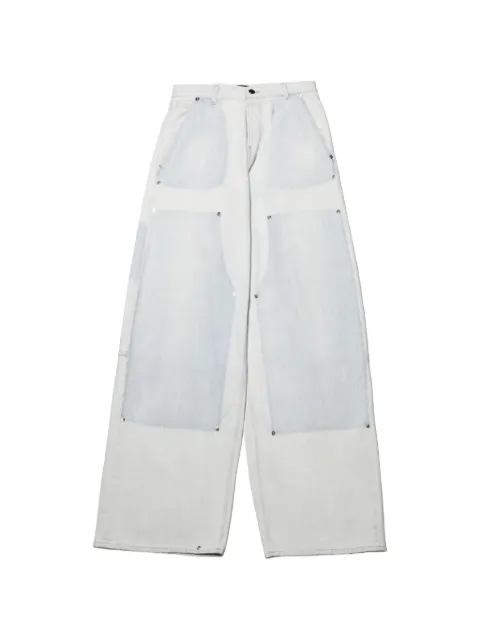 Haikure patchwork rivet-embellished jeans Blue HEW03380DF193L0949