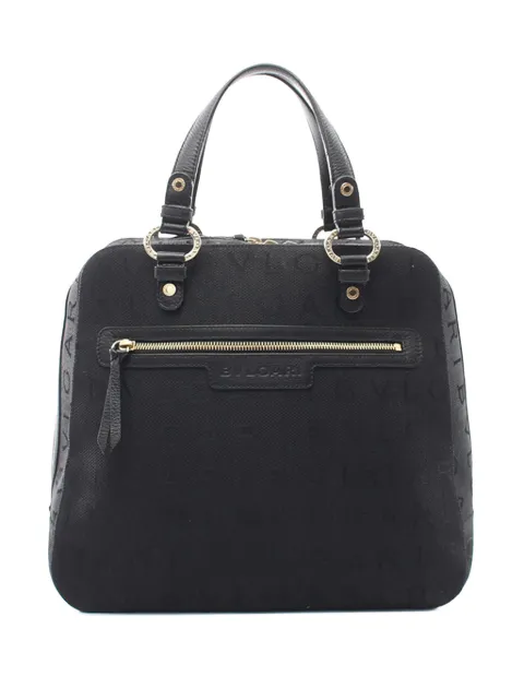 Bvlgari Pre-Owned 2010-2026 Logomania Canvas handbag Black S9WTGRCTQCE955KT