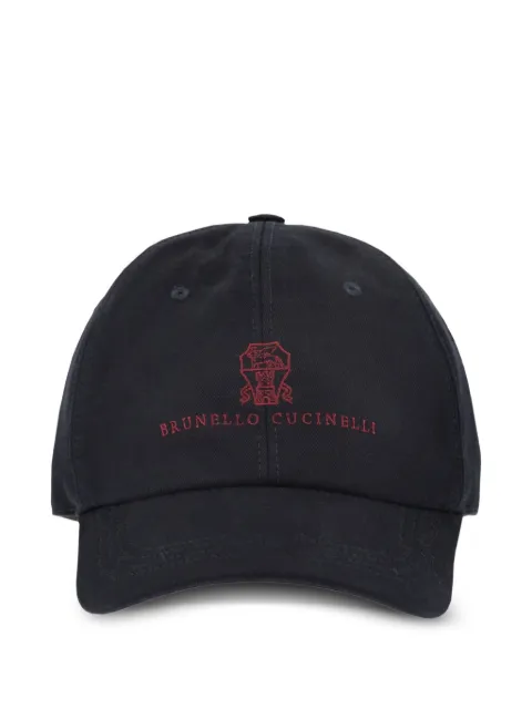 Brunello Cucinelli logo-embroidered garment-dyed baseball cap Black M252D9850CBY08
