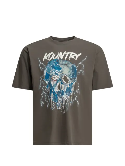 KAPITAL Denim Face T-shirt Brown K2604SC132