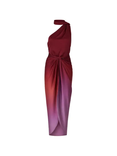 Baobab Lora one-shoulder knot-detail maxi dress Red 6380936