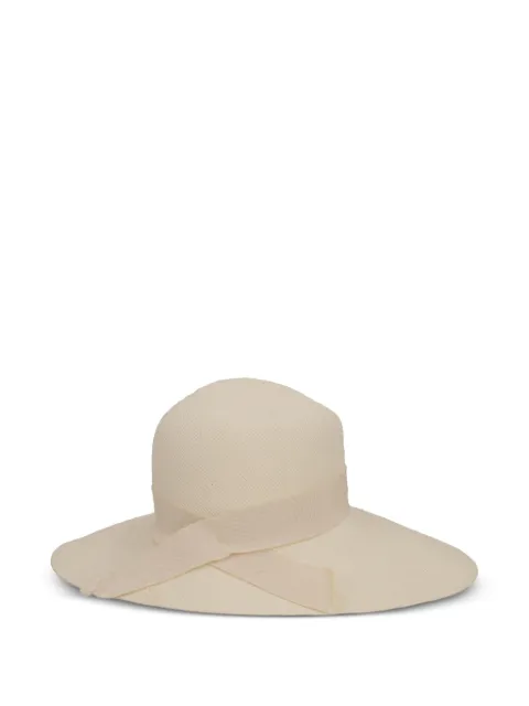 Philippe Model Paris bow-detail wide-brim hat Neutrals W1301262