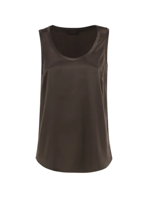 Brunello Cucinelli reversible silk-satin top Brown M0C59E0600C8562