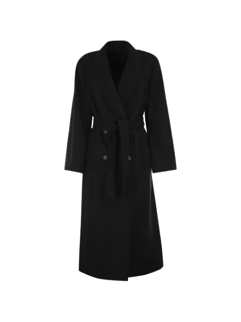 Brunello Cucinelli double-breasted belted coat Black MT4019993C358