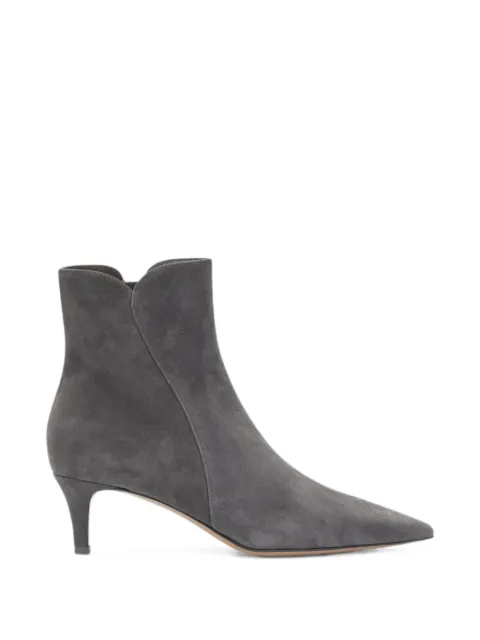 Gianvito Rossi pointed-toe suede boots Grey G7386855RICCAS