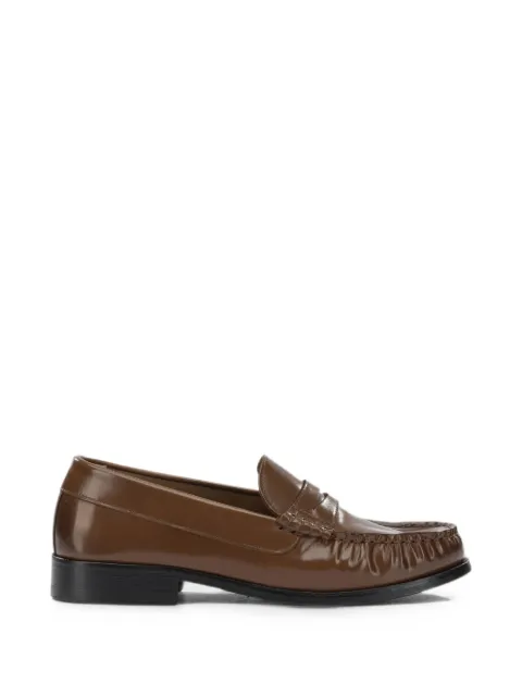 ALOHAS Rivet leather loafers Brown S10012504