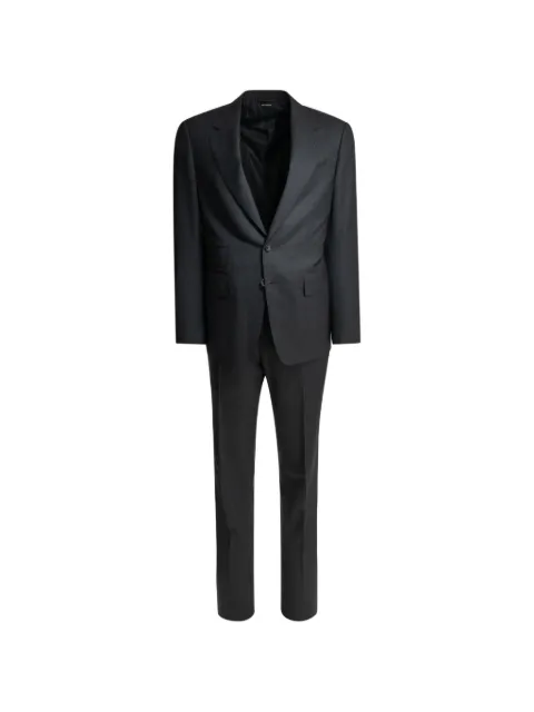 TOM FORD check-pattern peak-lapels suit Blue 2LEN01WEP31UCC