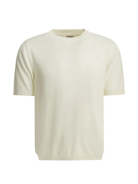 RAKKI number-patch knitted T-shirt Neutrals TCROWNNM