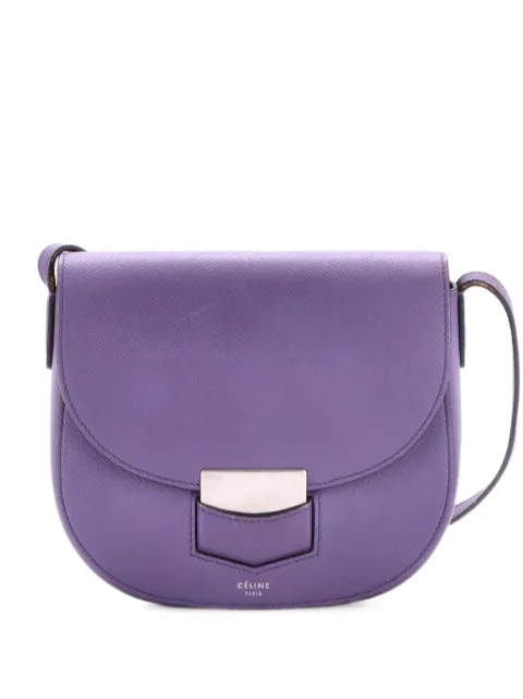 Celine Pre-Owned Trotteur Grainy Leather Small crossbody bag Purple MFL2HV29Z3IAIWSX