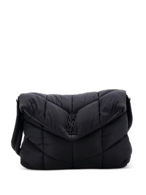 Saint Laurent Pre-Owned Loulou Puffer Messenger Bag Quilted Econyl shoulder bag Black B82K4ZKQZ8G76DFI