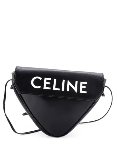 Celine Pre-Owned Triangle Bag Leather Small crossbody bag Black VUWLSJT99EEEKRUL