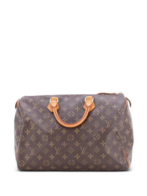 Louis Vuitton Pre-Owned Speedy Handbag Monogram Canvas 35 satchel Brown OH3CA9WXYSEV1FIB