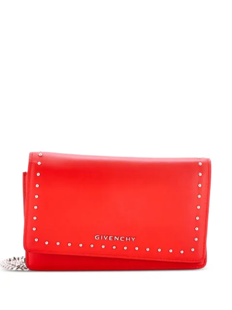 Givenchy Pre-Owned Pandora Chain Wallet Studded Leather crossbody bag Red O5SCIOJA4JP4YG27