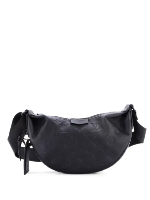 Louis Vuitton Pre-Owned Hamac Handbag Monogram Shadow Leather PM hobo bag Black H6KUWDWLLU7KW5IU