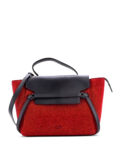 Celine Pre-Owned Belt Bag Felt and Leather Mini satchel Red FIT74UISKVWY4E0U