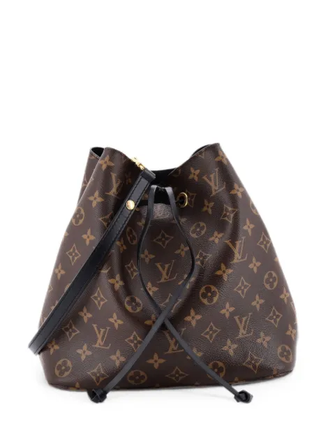 Louis Vuitton Pre-Owned NeoNoe Handbag Monogram Canvas with Leather MM bucket bag Brown 9XMQ3QUAUSW7Q63H