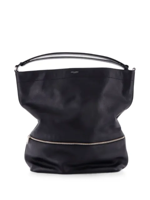 Saint Laurent Pre-Owned Paris Long Leather hobo bag Black 9LX2NP8OUW2VQA65