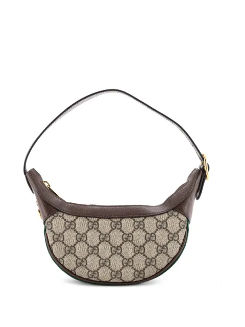 Gucci Pre-Owned Ophidia Half Moon Bag GG Coated Canvas Mini hobo bag Brown 8ZDDAZ0YY4BQWLSO
