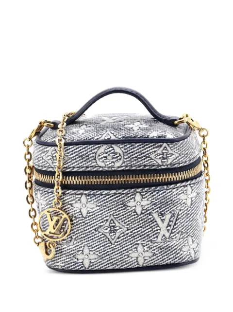 Louis Vuitton Pre-Owned Vanity Case Monoglam Jacquard Canvas Micro satchel Blue 8U9MHM4TQGUYGBQB
