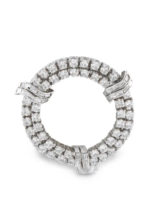 LB Exclusive diamond open-circle brooch Silver MF03062426