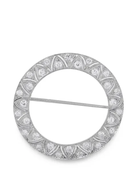 LB Exclusive diamond open-circle brooch Silver MF09062426