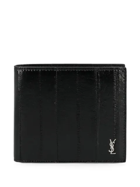 Saint Laurent Cassandre eel-skin wallet Black 847954EABDE1000