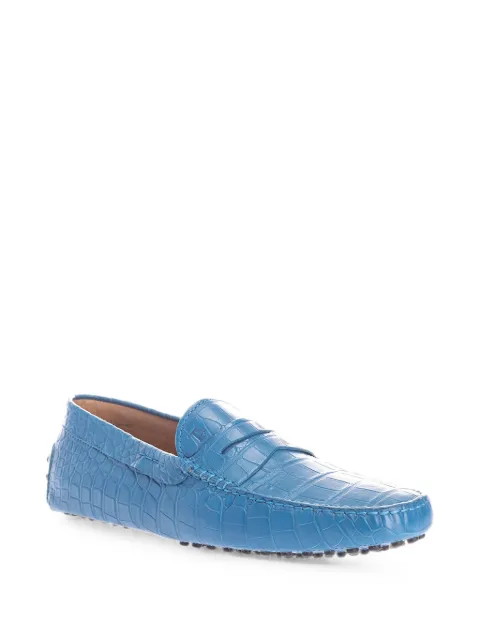 Tod's crocodile-effect loafers Blue XXM0EO00010O50U405