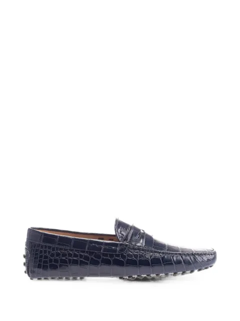 Tod's crocodile-effect loafers Blue XXM0EO00010330U807