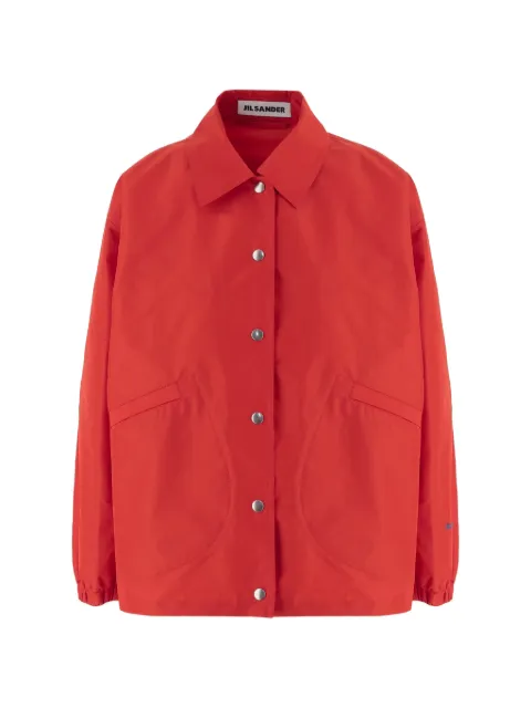 Jil Sander logo-embroidered jacket Red J02SW0075J70221