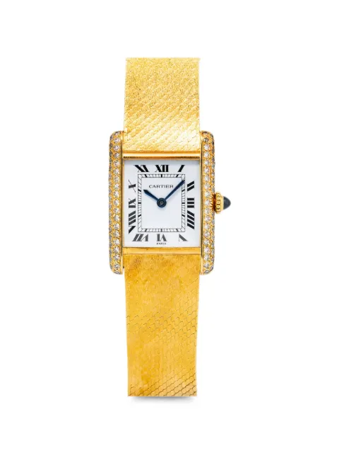 Cartier Tank Louis diamond 28mm watch White 7808