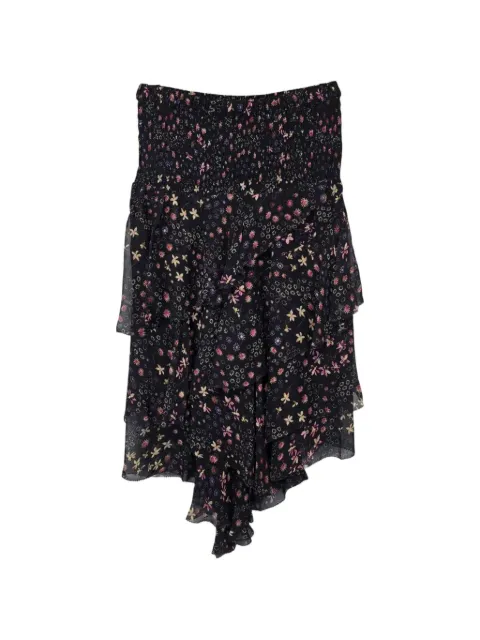 MARANT ÉTOILE floral-print ruffled skirt Black JU0367FAD3J01E