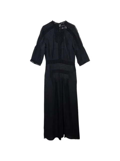 MARANT ÉTOILE crochet-detail maxi dress Black RO1112FAD3J04E