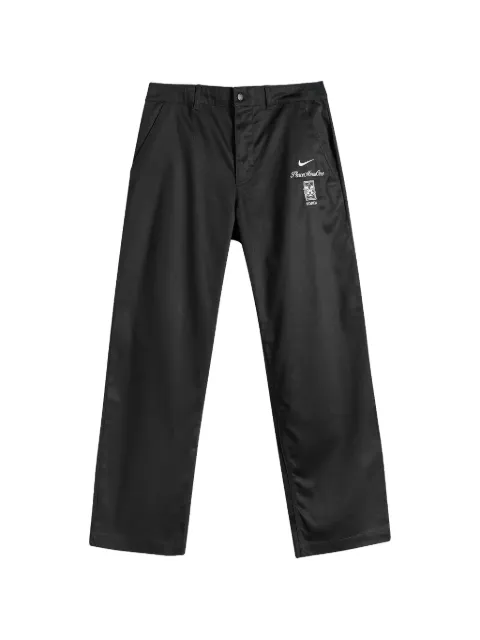 Nike x PEACEMINUSONE x KFA logo-embroidered trousers Black IM3222