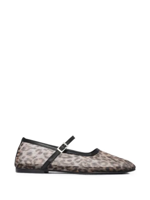 FREDA SALVADOR Laurel leopard-print ballet flats Brown 1078
