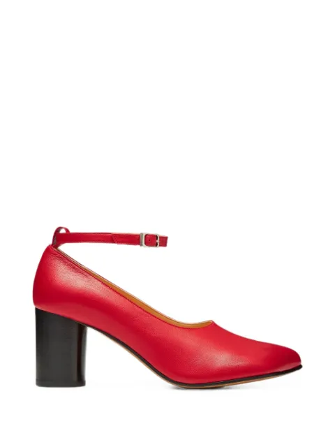 Niccolò Pasqualetti Obliqua block-heel pumps Red NP07F001