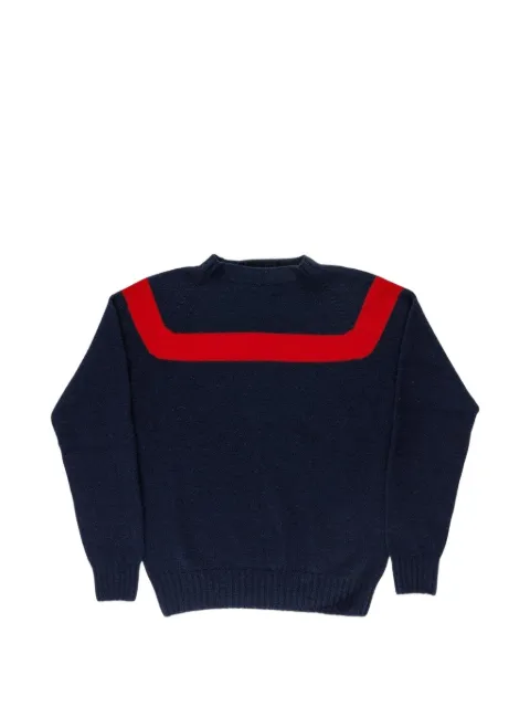 La Fetiche Ossie seam-free graphic-panel sweater Blue OSSIEAW25NAV