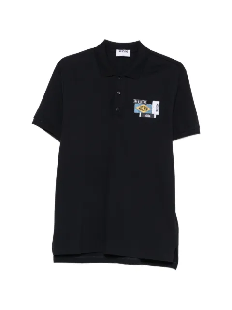 Moschino logo-patch polo shirt Blue 262ZZZ16075242