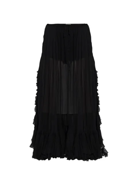 Chloé ruffled silk skirt Black CH26AJU71001