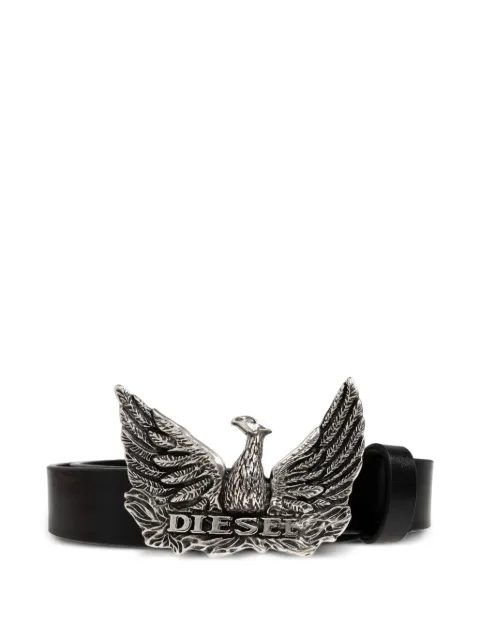 Diesel Logo B-Phoenix leather belt Black X10855PR227