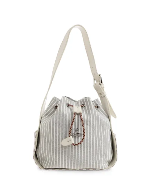 Vivienne Westwood Stacey striped tote bag Grey 4C020005WC009M