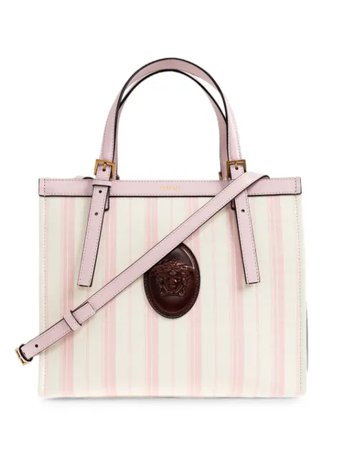 Versace Rivière striped tote bag Pink 10243221A18632