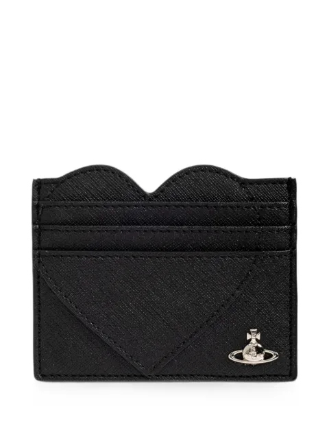 Vivienne Westwood heart-shape Orb card holder Black 5403000MWS0021