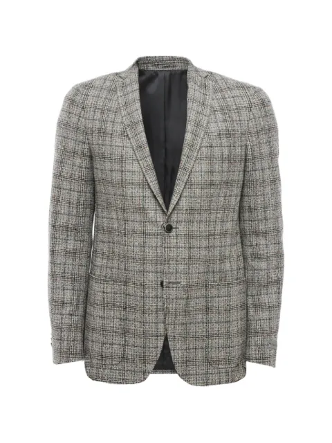 Corneliani Nino Danieli check-pattern single-breasted blazer Grey 84XR479836313