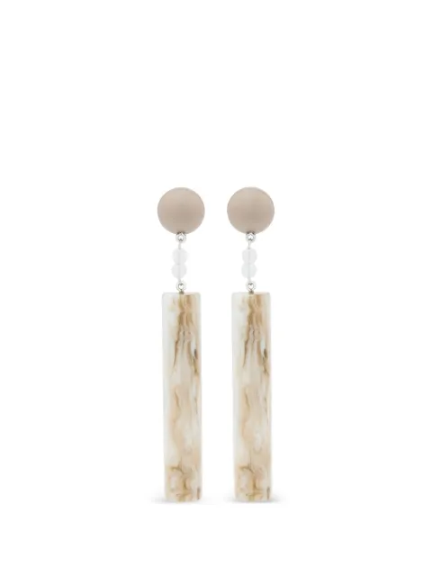 Emporio Armani marbled-effect drop earrings Neutrals EW004528AF25293